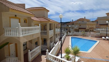 view to pool in lovely apartment in los estaños guardamar