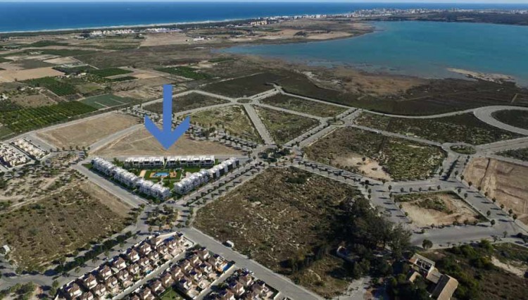 areal view new apartments with spa in el raso